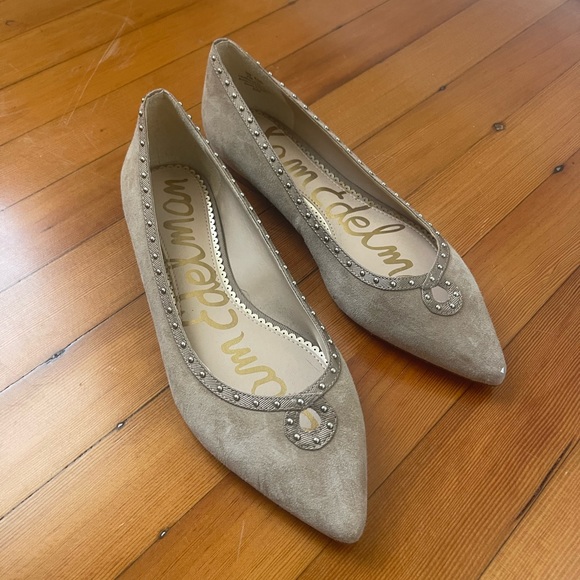 Sam Edelman Pointed Flats in Tan/Grey - Picture 1 of 3